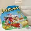 Cartoon The F-Flintstones Blanket Skin friendly comfort warm soft plush blanket suitable sofa living room office bedroom 4