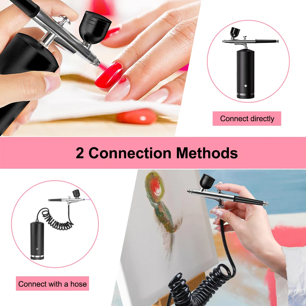 Airbrush Nail Art Painting Compressor For Nails Makeup Cake Decoration Portable Paint Varnish Spray Gun