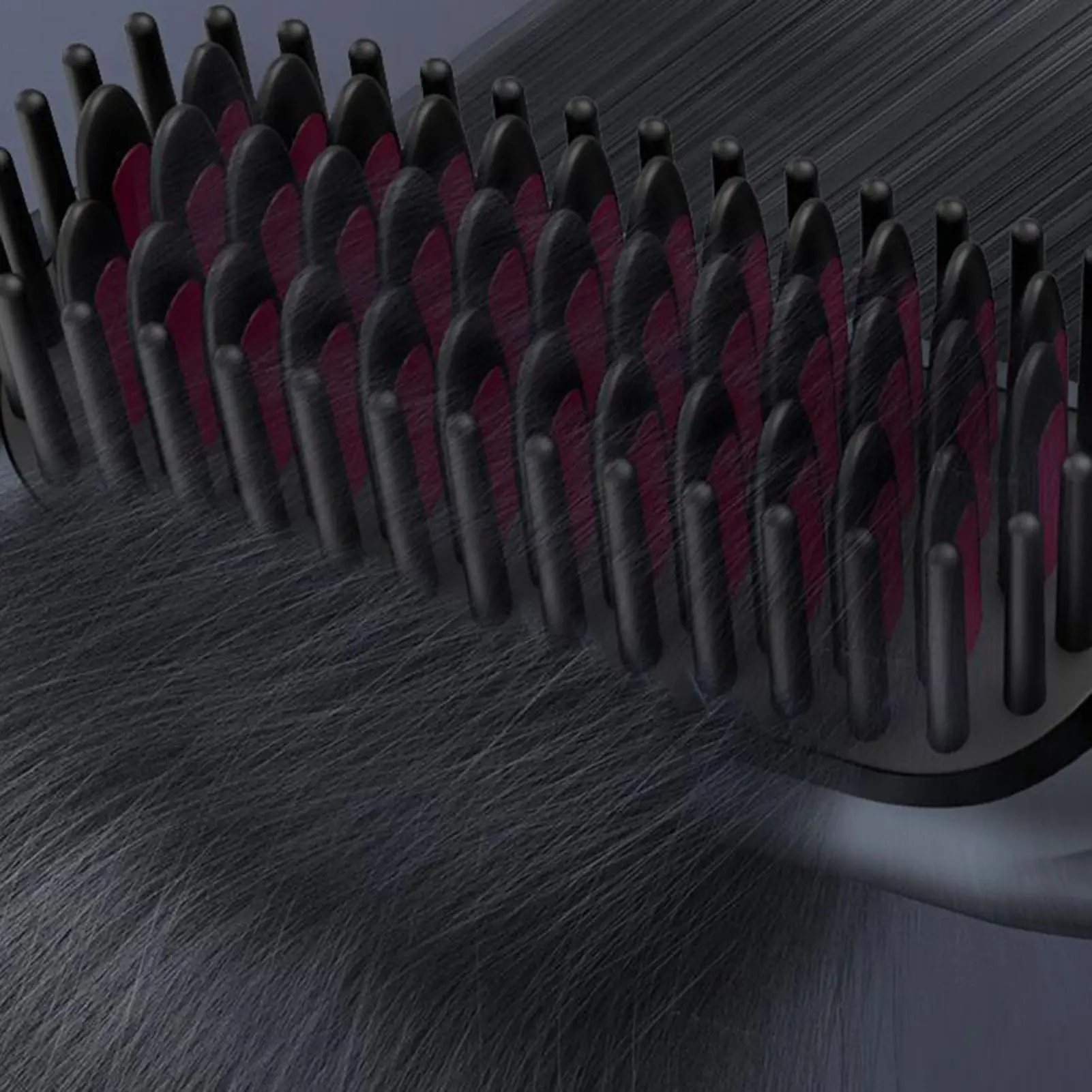 Straightening Brush Rechargeable with 3 Temps Negative Ion Hot Brush Hair Straightener for Women Volumizing Frizz Control Home