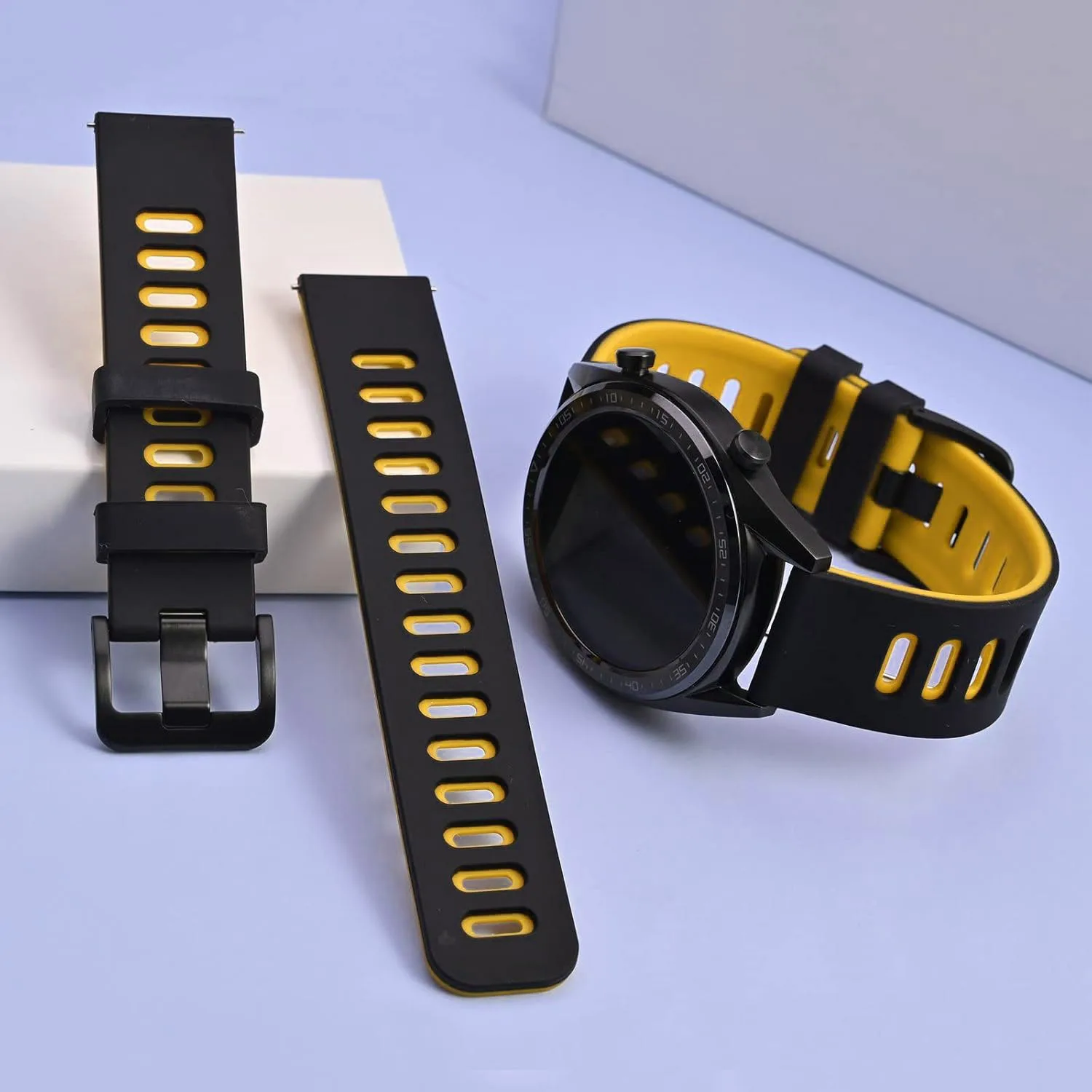 Premium Silicone Replacement Sport Strap for Smartwatches - 20/22mm