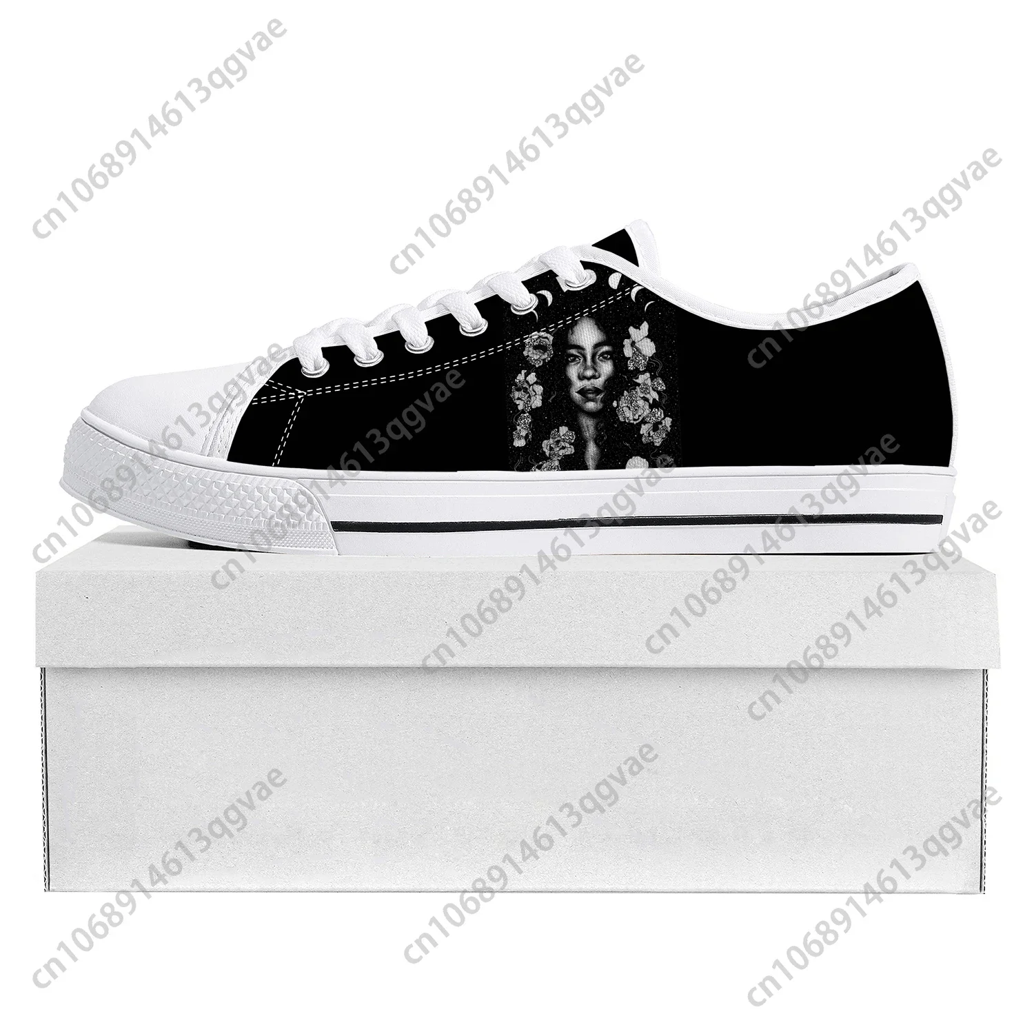 African Woman Black Pop Low Top High Quality Sneakers Mens Womens Teenager Canvas Sneaker  Prode Casual Couple Shoes Custom Shoe