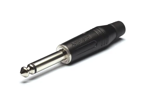암페놀 오디오 ACPM-GB 플러그 모노 프로페셔널 2극 6.35mm 6.5mm 잭 플러그 스트레이트 블랙 마감 다이캐스트 쉘
