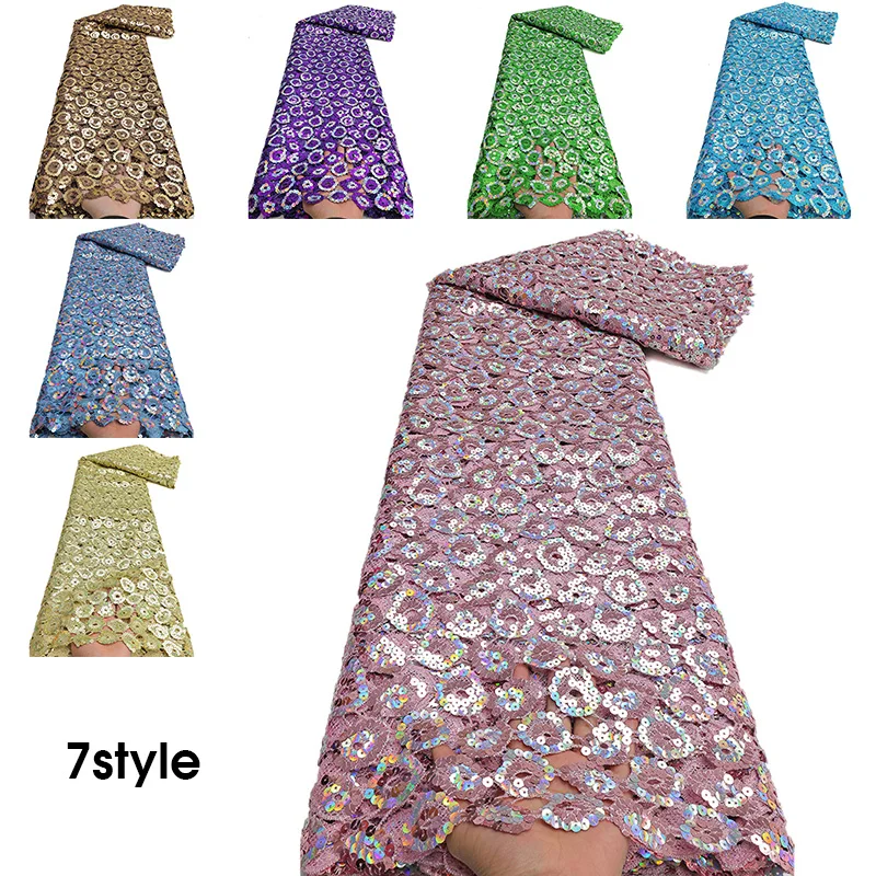 90x125cm Mischgewebe Wasserlöslicher Bestickter Paillettenstoff für Partykleider Abendroben Stoff mit Pailletten Spitzenstoff für Hochzeitskleider – Detail 1
