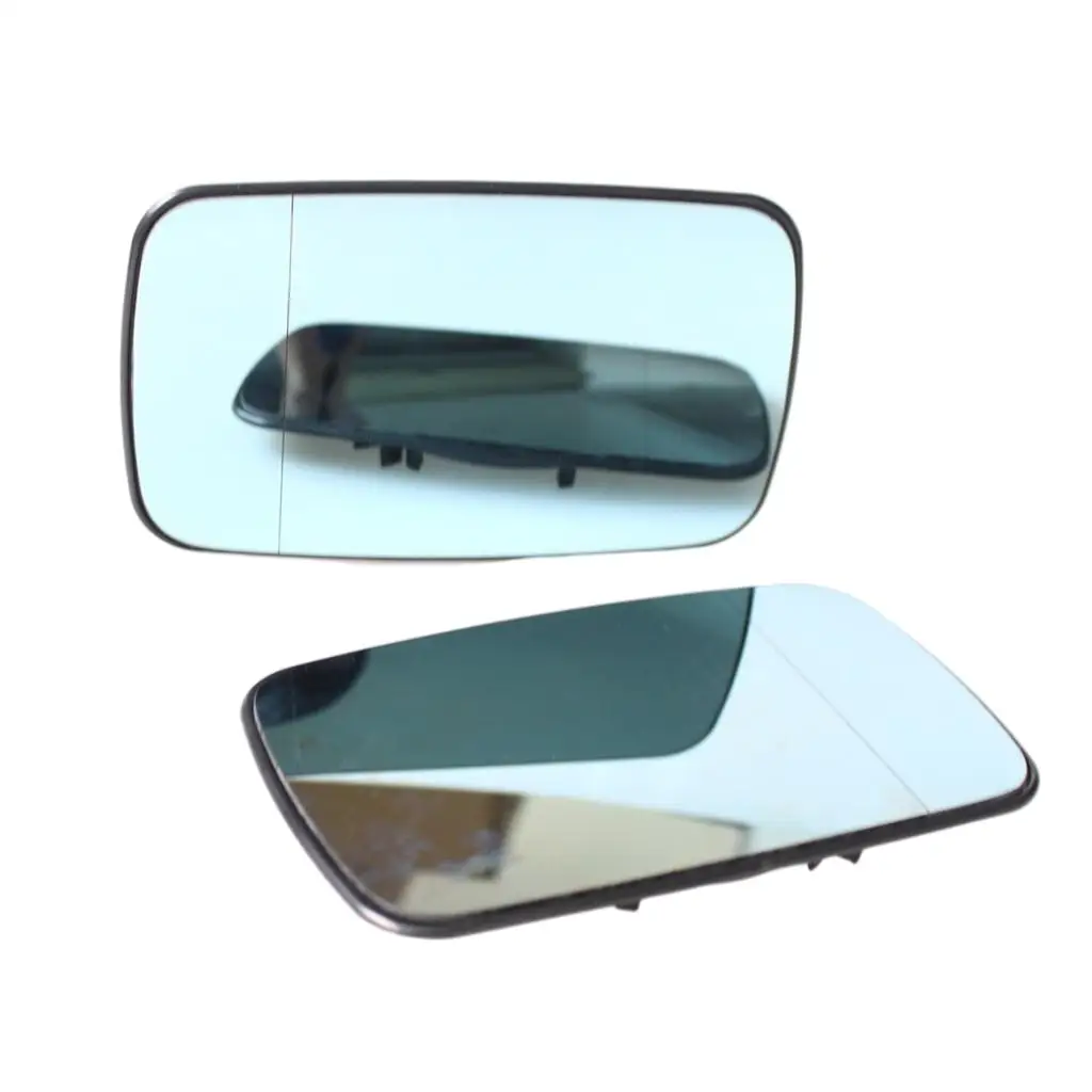 Set of 2 Left and Right Wing Mirror Glass Replacement with Backing