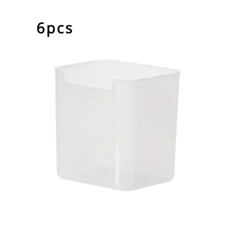 6PCS Refrigerator Side Door Storage Box, Multifunctional Plastic Storage Container, Miscellaneous Storage Box