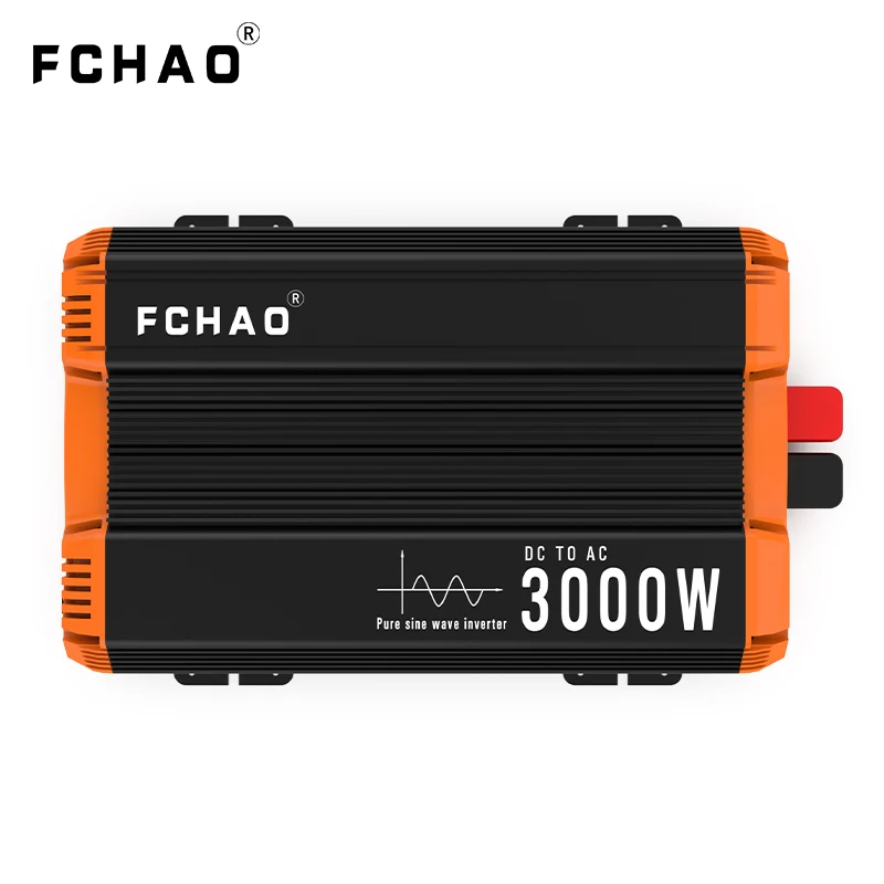 Pure Sine Wave Inverter FCHAO Pure Sine Wave Inverter 12V 24V 48V To 220V 230V LCD Display Auto Accessories Power Converter For Home Camping And RV