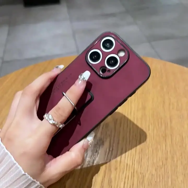 Кожаный чехол из овчины S25 для Samsung Ultra Plus матовый держатель-подставка защитная