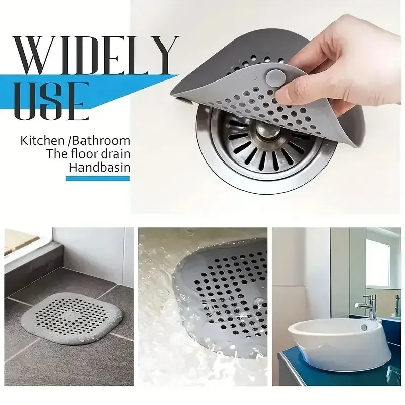 Sink Filter Sink Strainer Shower Drain Catcher Floor Drain Filter Hair Drain Catcher Hair Drain Filter Floor Drain Hair Catcher Drain Hair Catcher Floor Drain Hair Filter Washbasin Plug Shower Supplies Bathroom Floor Drain Hair Catcher Stoppers Plug Sink Strainer Anti-blocking Washbasin Drain Cover Filters