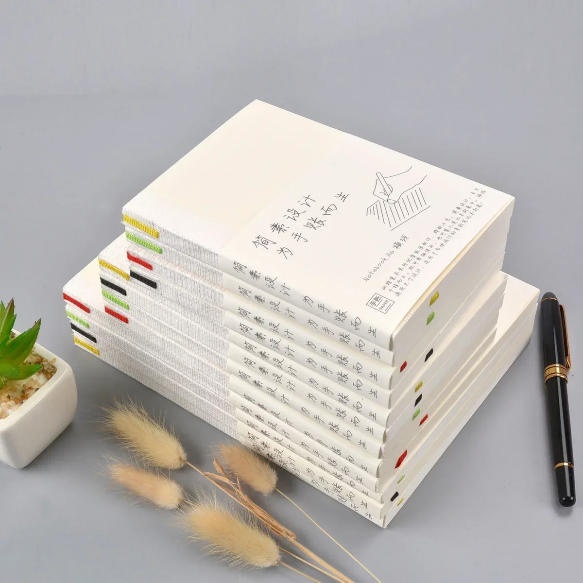 Simplenote는 A5/A6/B6 슬림 사이즈 노트북 커버 그리드 용 일기 리필 삽입 빈 100g 용지 의제 저널 재료 용지