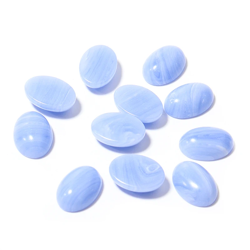 JOE FOREMAN Turquoise Cabochon Gemstone Beads - 30x40mm Oval No-Hole Stones For DIY Jewelry (5 Pack)
