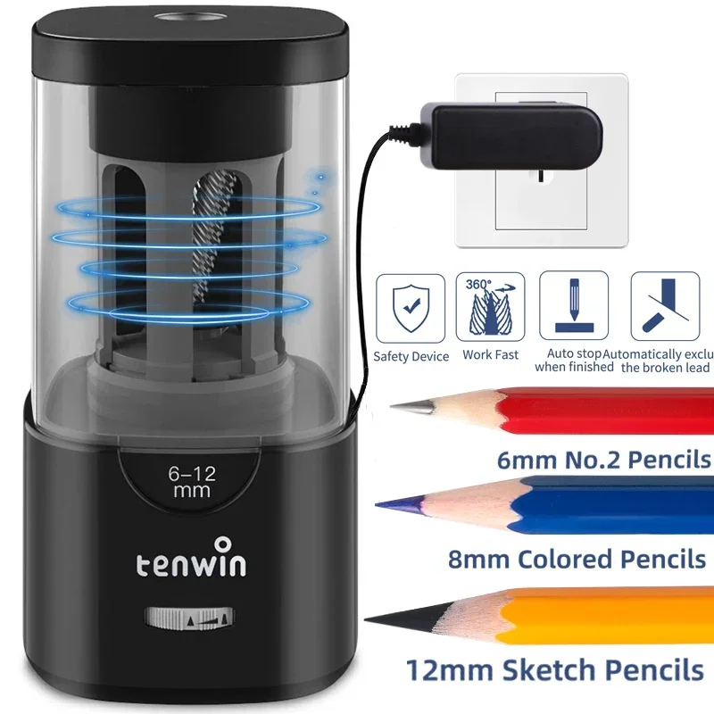 학교 용품 사무용 거치대 숫돌, 어린이 USB 벌크, 6-12mm 연필, 전기 및 나선형 기계 자동 공구, 스텐던트