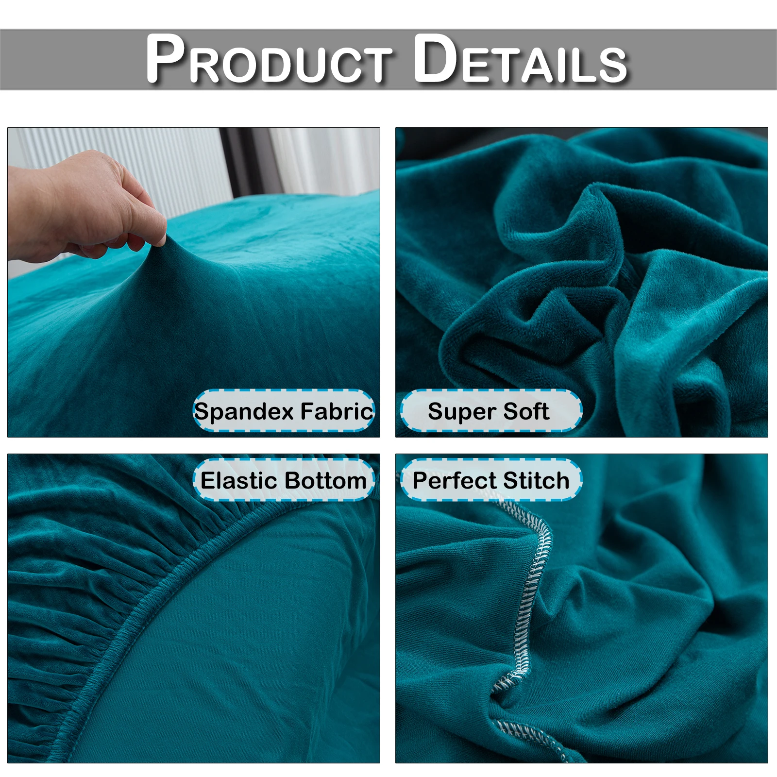 Velvet Armless Sofa Bed Covers Folding Seat Slipcover Modern Futon Stretch Sofa Bed Covers Living Room Elastic Couch Protector 3