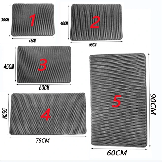 Cat Litter Mat Non Slip Big Pet Litter Box Filter Mat Double Layer Wear Resistant Waterproof Cat Litter Mat Pet Clean Supplies 6