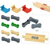 Wooden Railway connect Fixer Train Track Set Accessories Connector Toys Holder Fit Brio Wooden Track Toys Educational 1