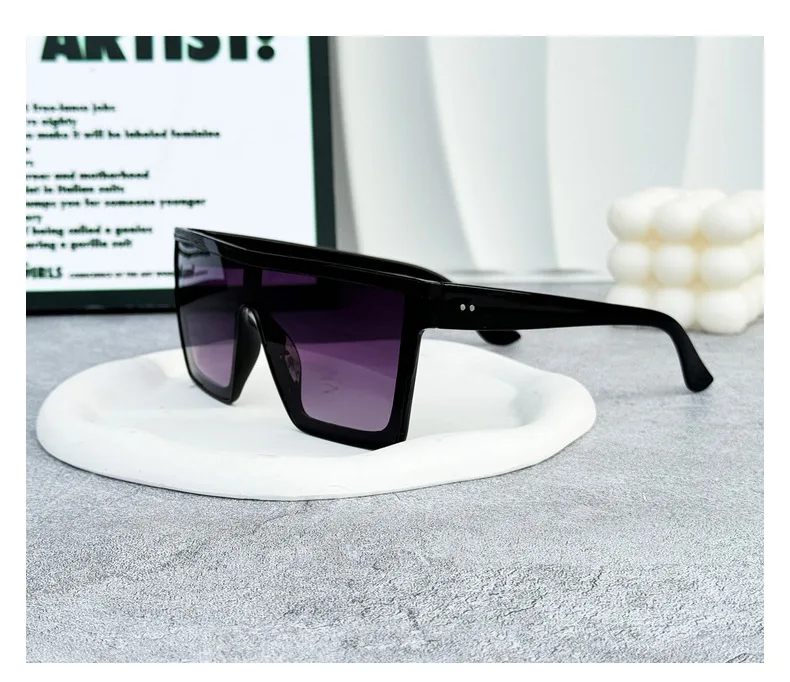 Neue Vintage Quadratische Sonnenbrille für Damen und Herren, Reitbrille, Ovale Sonnenbrille für Männer und Frauen, Brillen – Detail 21