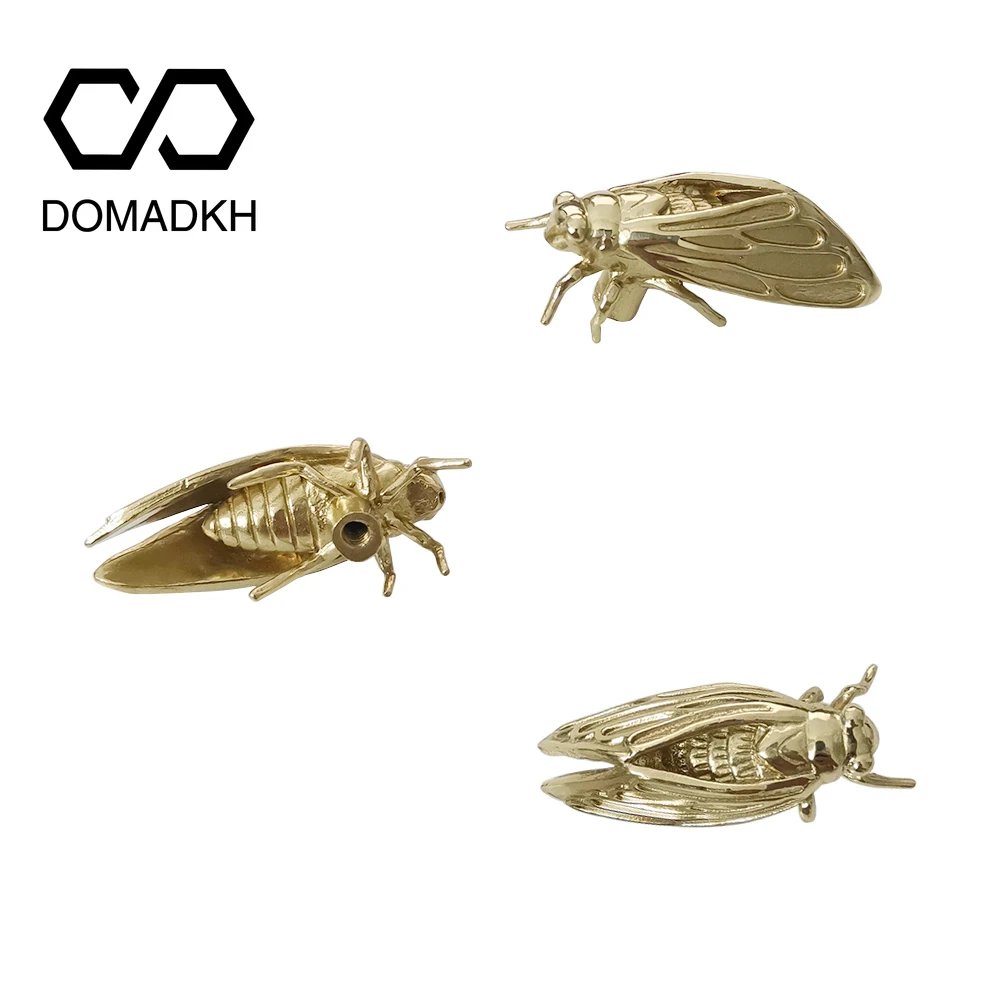 Latão Ouro Animal Maçanetas Botões de Gaveta de Insetos Beetle Design Alças Exclusivas Dresser Alças Decorativas