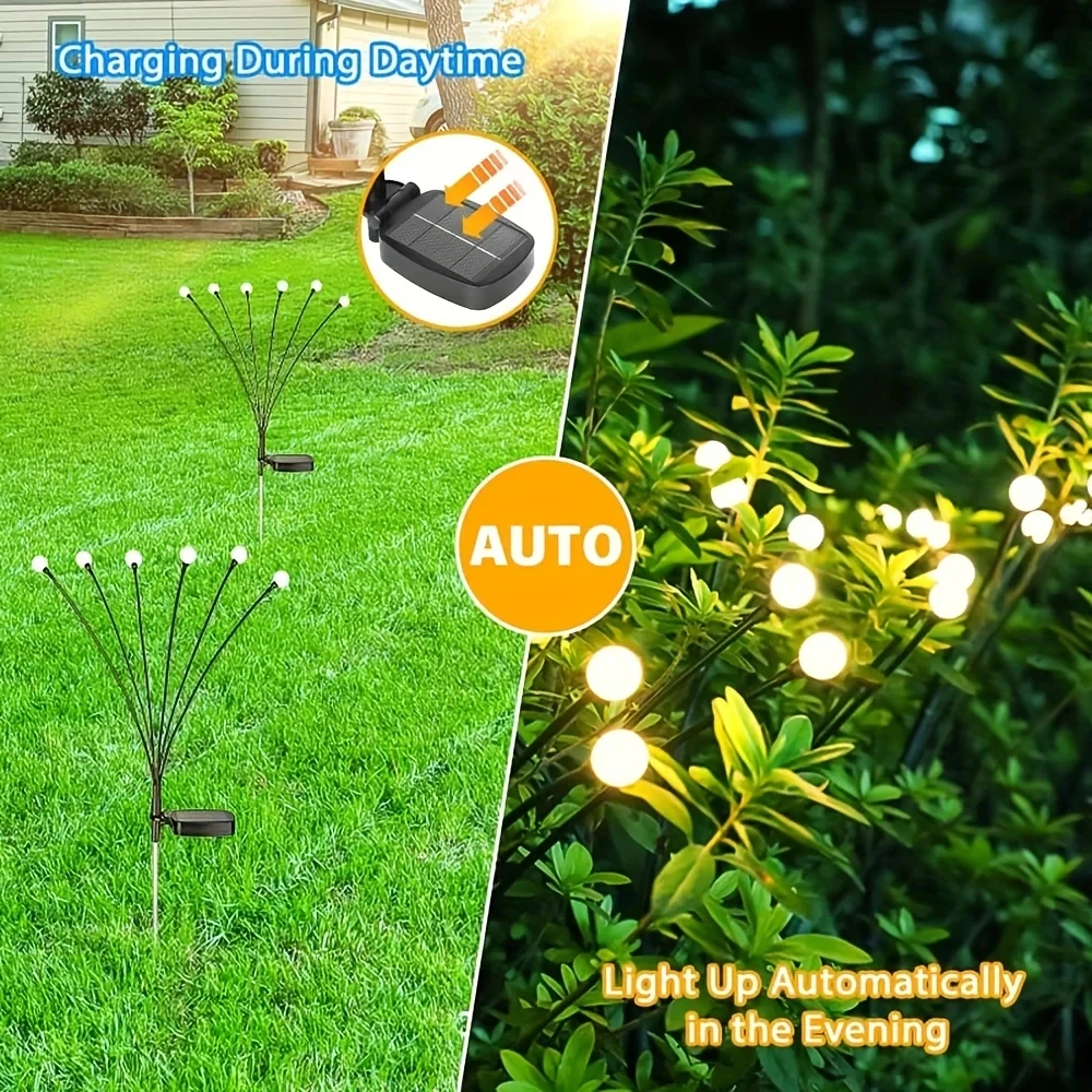 Solar decoration light 1PC 8/10Led outdoor waterproof for path yard patio landscape