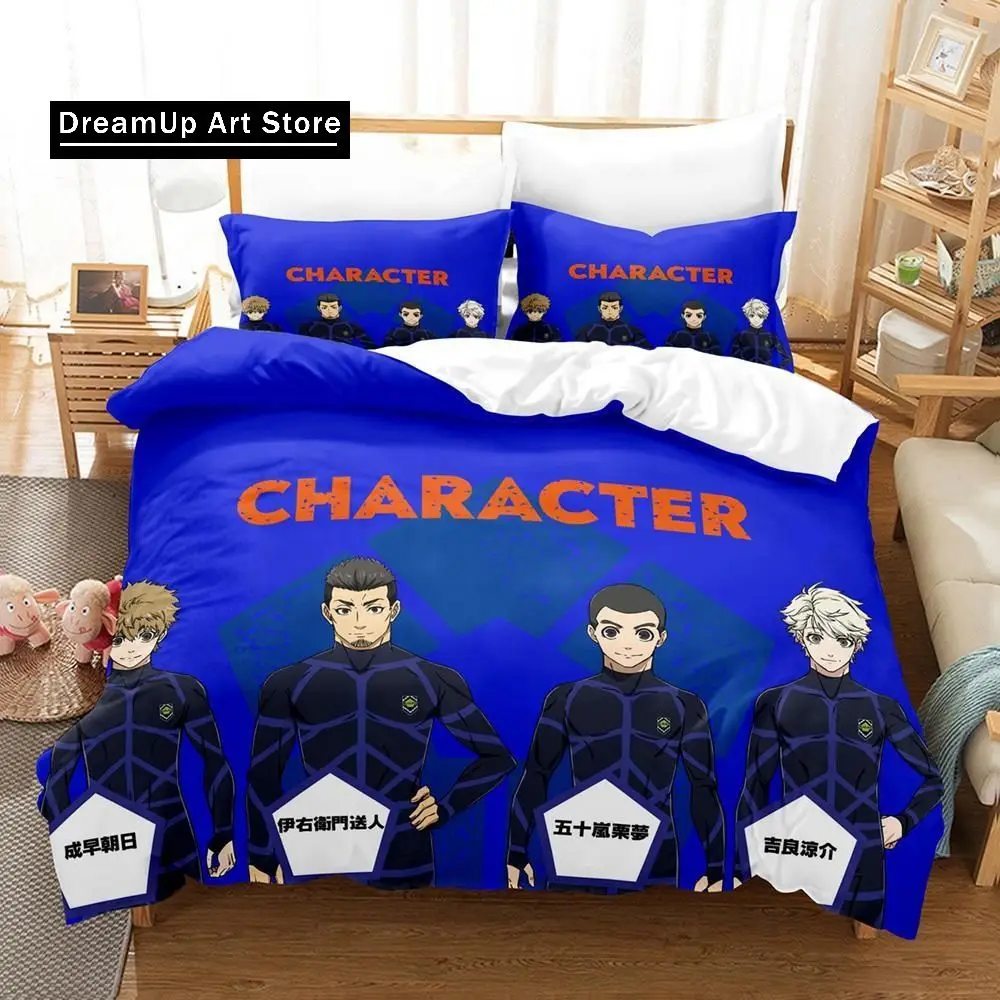 Fashion 3D Print Anime Blue Lock Bedding Set Boys Girls Single Twin Queen Full Size Duvet Cover Pillowcase Bed Adult Bedroom 6