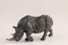 Rare Chinese copper rhino Figure statue collect bronze good stand table decor 5