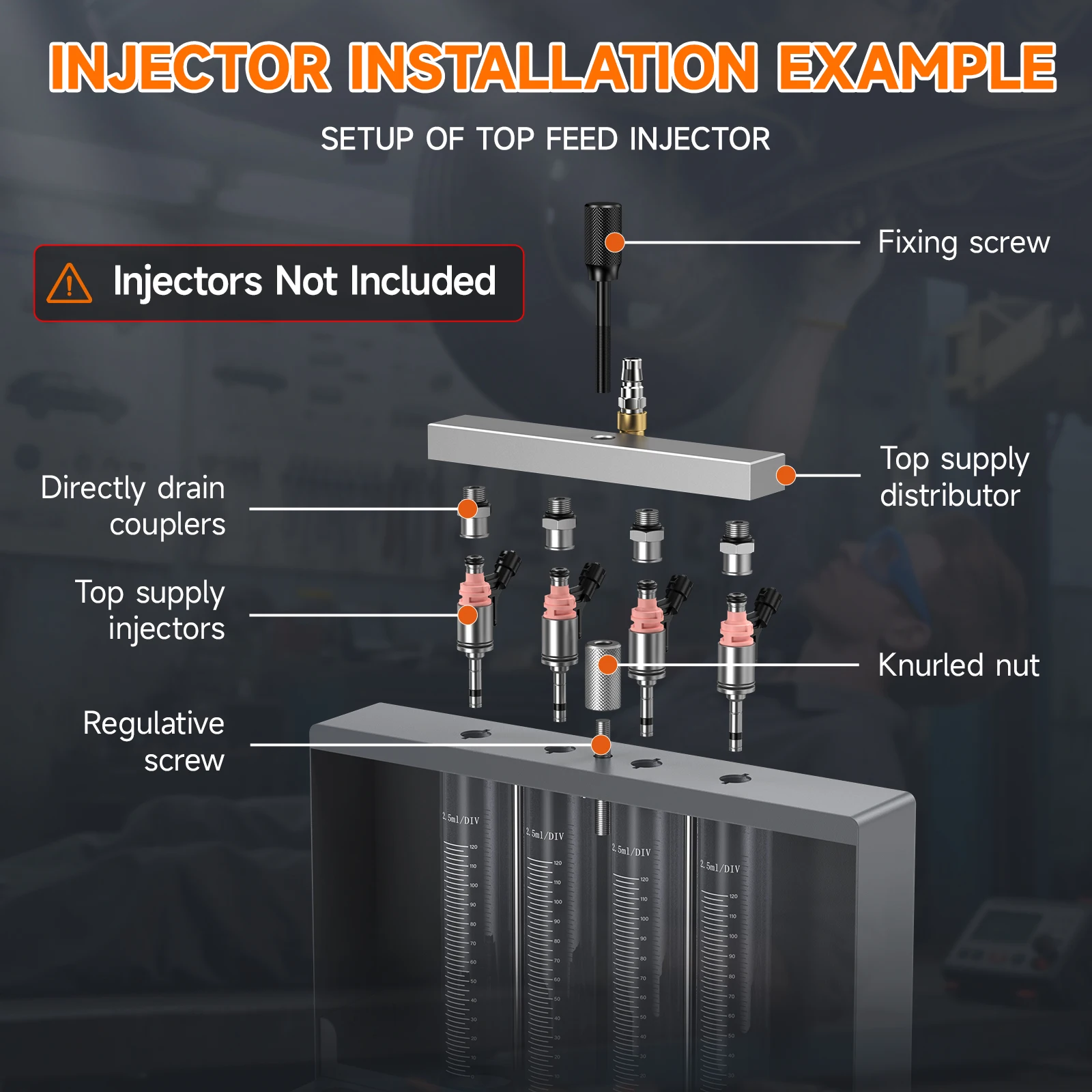 Foxwell JT400 Injector Tester Specifications Display
