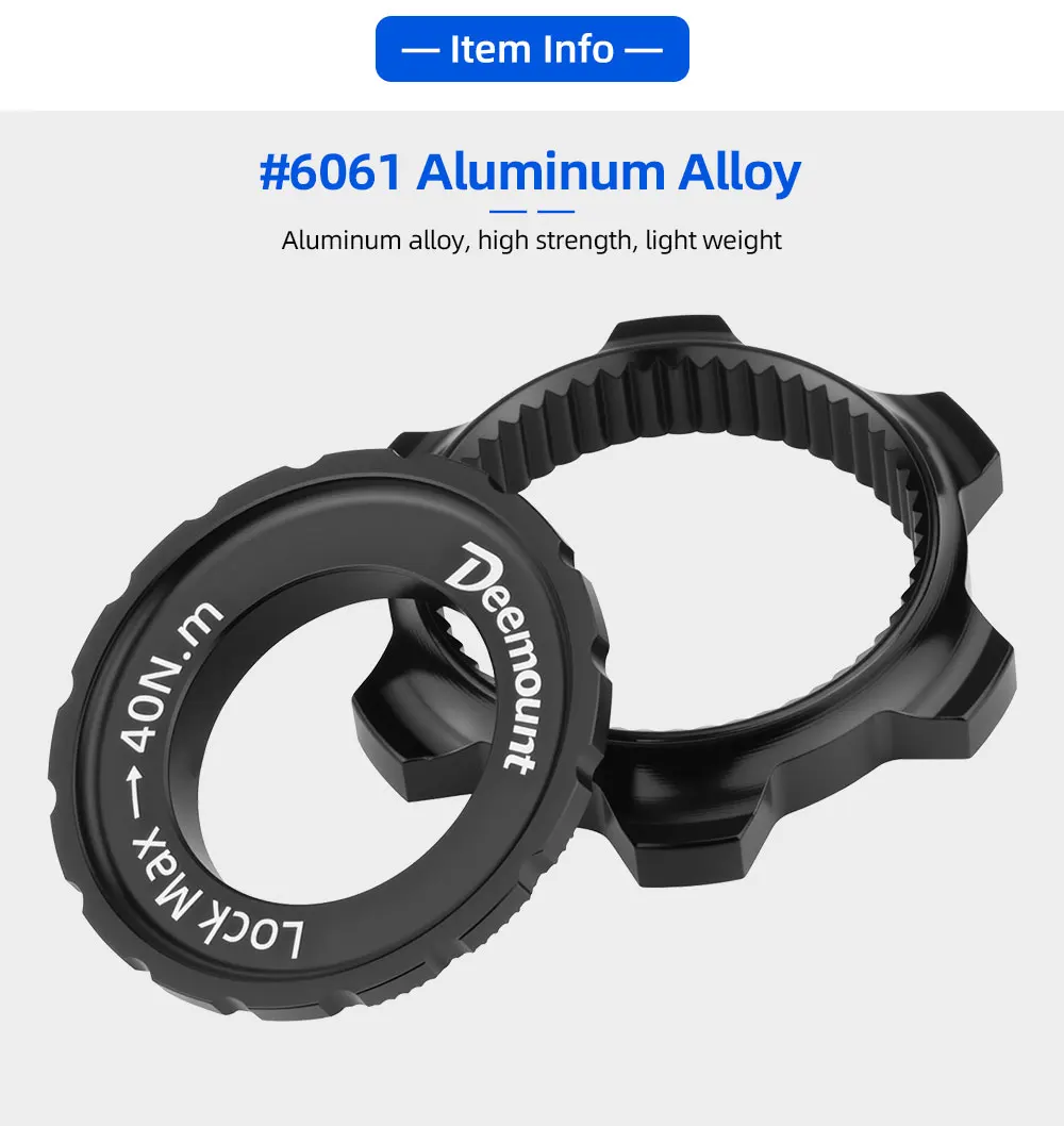 Fahrrad Centerlock Zu 6-Loch Adapter Abdeckung Für C/C 44mm Loch Disc Bike Disc Hub Centerlock umwandlung 6 Bolzen Rotor Adapter Abdeckung – Detail 4
