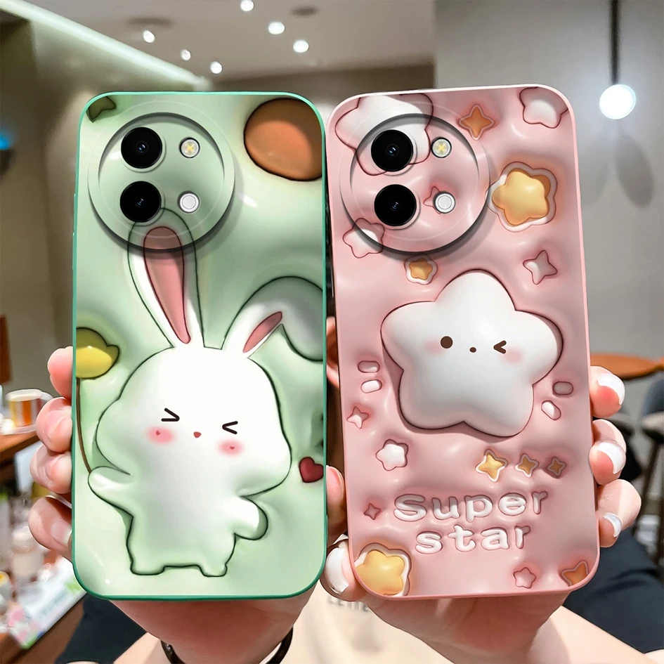 Stylish Painted Anti-Slip Liquid Silicone Phone Case