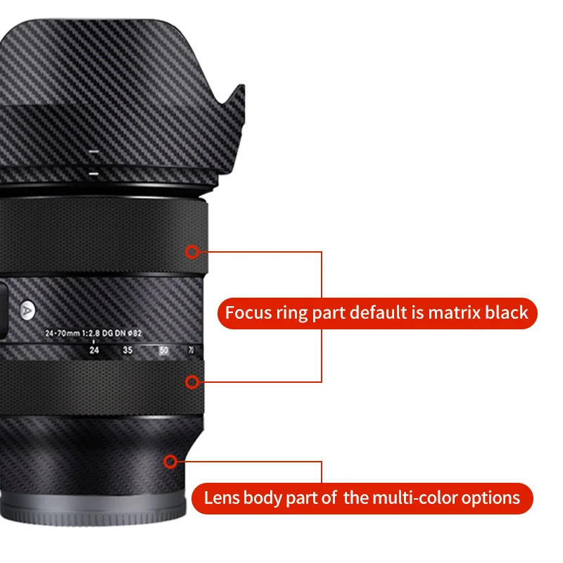 For Sigma Camera Lens Stickers 24-70mm F2.8 DG DN Lens Skin ornament 3M material protective film