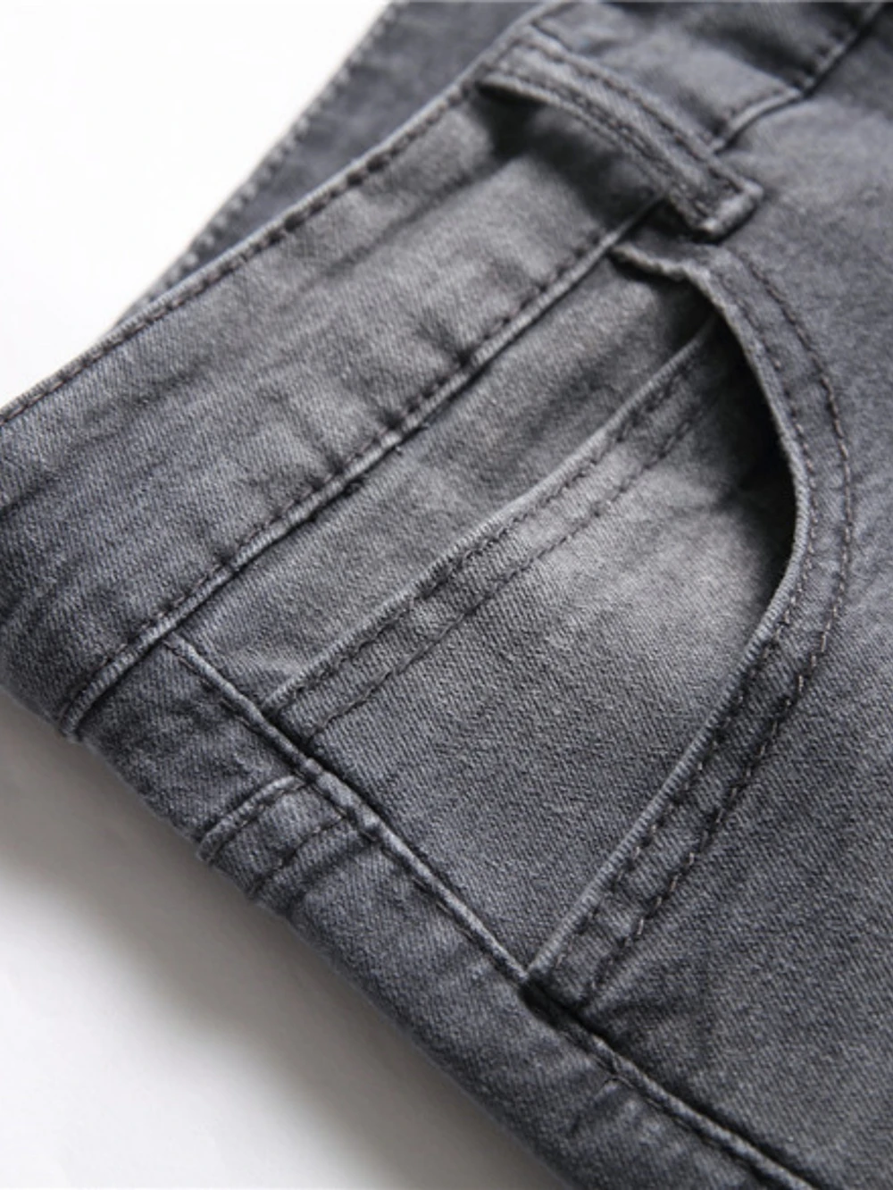Men High Street Holes Hiphop Stretch Skinny Jeans Trousers Stylish Ripped Distressed Male Jogging Slim Pencil Denim Pants