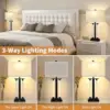 Modern Table Lamps Set of 2  3Way Lighting Modes Bedside Table Lamps for Bedroom  Nightstand Table Lamps With USB Charging Port 2