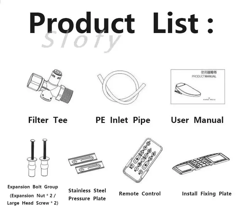 Description Picture 5 of itemSmart Toilet Bowl Toilet Cover Remote Control Dryer Universal Toilet Lid Water Wind Temperature For Bathroom Smart Bathroom WC