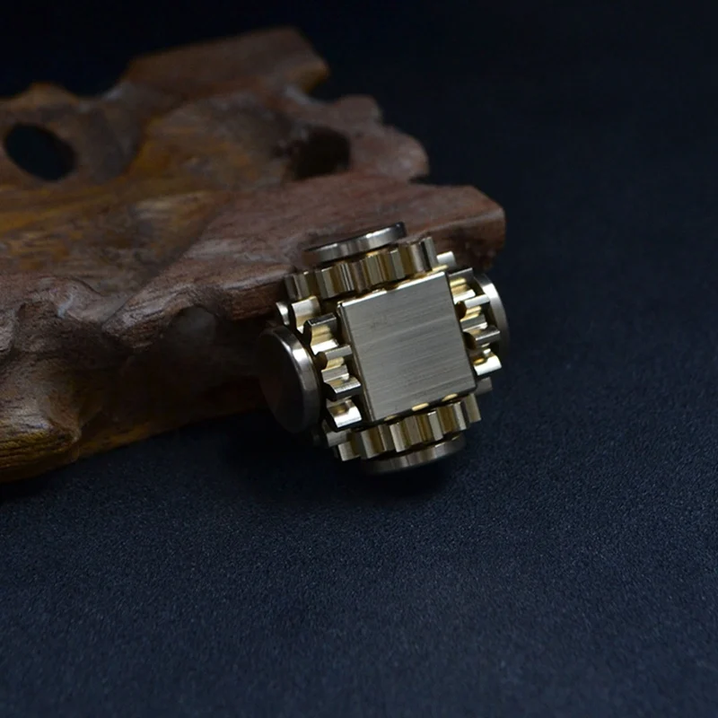 Gear Cube Spinner Finger Copper Mechanical Gyro  Linkage Hand Spinner Fingertip Adult Decompression EDC Toys 3