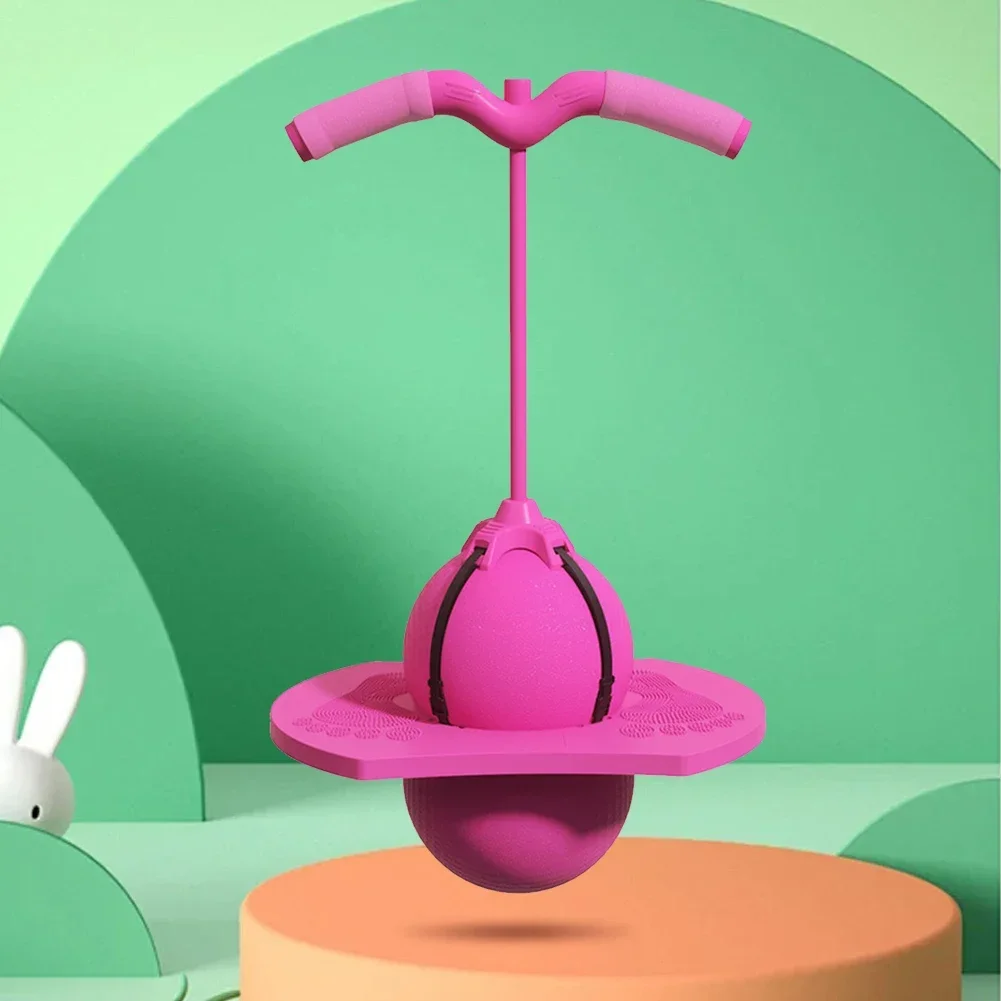 Frog Jump Exercise Equipment with Handle Exercise Jumping Ball Help Grow Tall Elastic Balance Ball for Children Balance Training