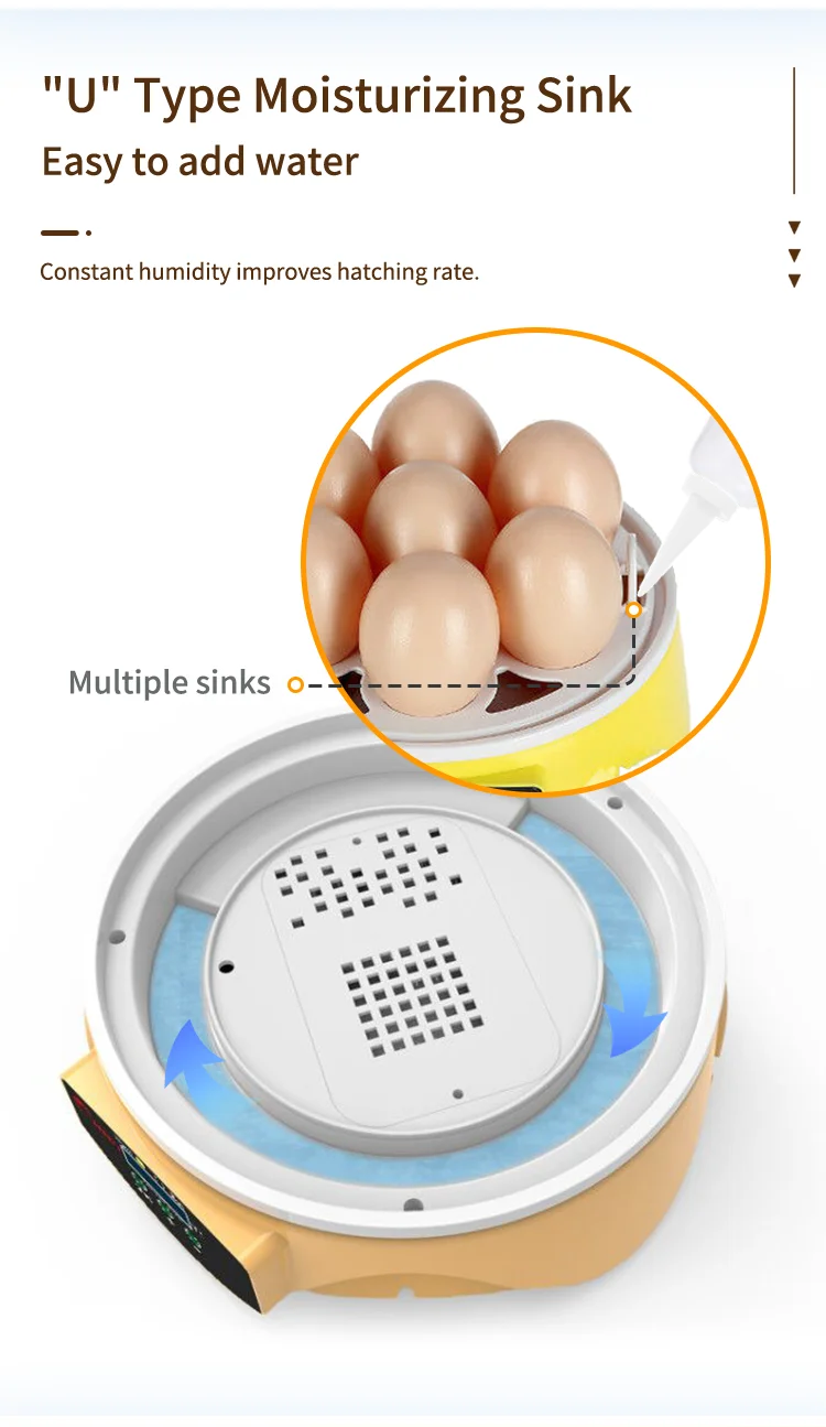 Description Picture 5 of item7 eggs Incubato Small Household Chicken, Duck, Turtle and Bird Egg Incubator Automatic Temperature Control Intelligent Incubator