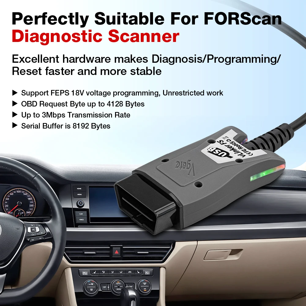 portable car battery charger Vgate vLinker FS ELM327 USB FORScan For Ford MS CAN/HS CAN Switch OBD2 Car auto Diagnostic Scanner For Mazda OBDII Adapter Tool big car inspection equipment