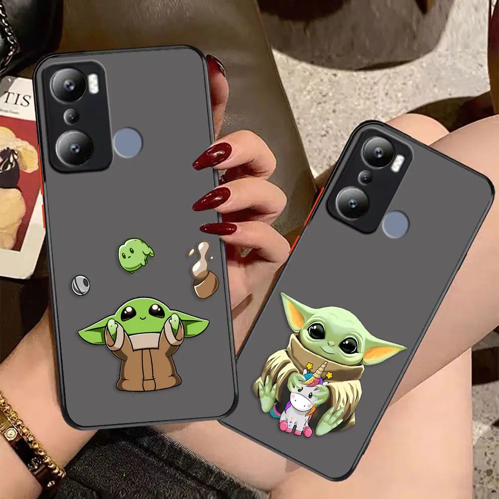 

Matte Phone Case for infinix HOT 20I 12 12I 11 11S 10 10I 10S PLAY 9 Pro POVA 3 CAMON 15 17P Case Funda Cartoon Cute Baby Y-Yoda