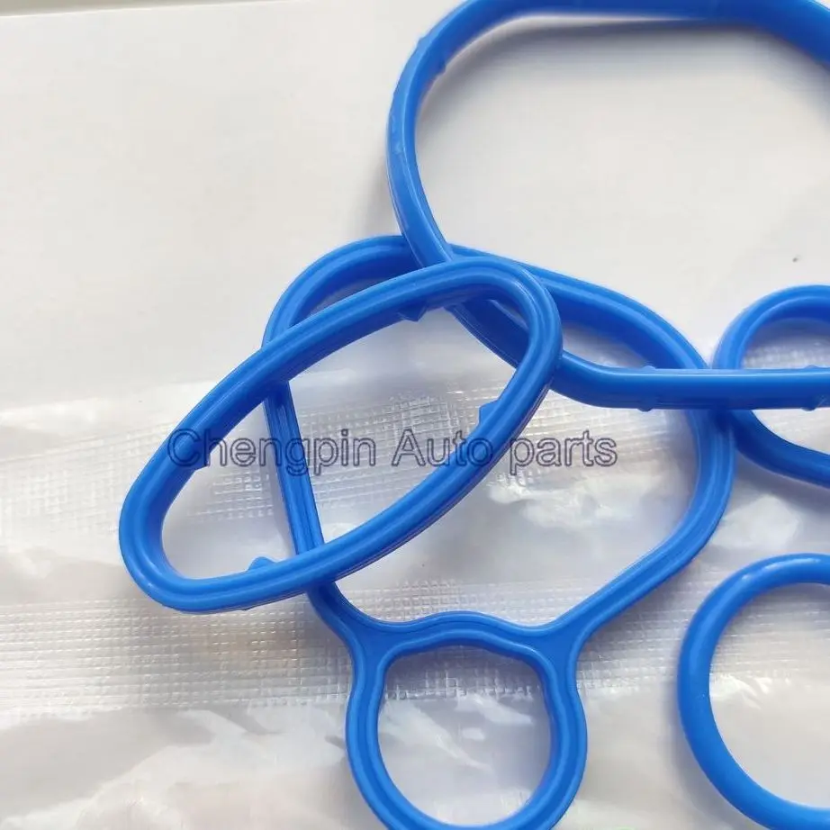 10 Sets Cooling System Oil Cooler Gasket Seals Blue OEM# 55354071 55354072 For Chevrolet Cruze 1.6L 1.8L Sonic Astra Zafira