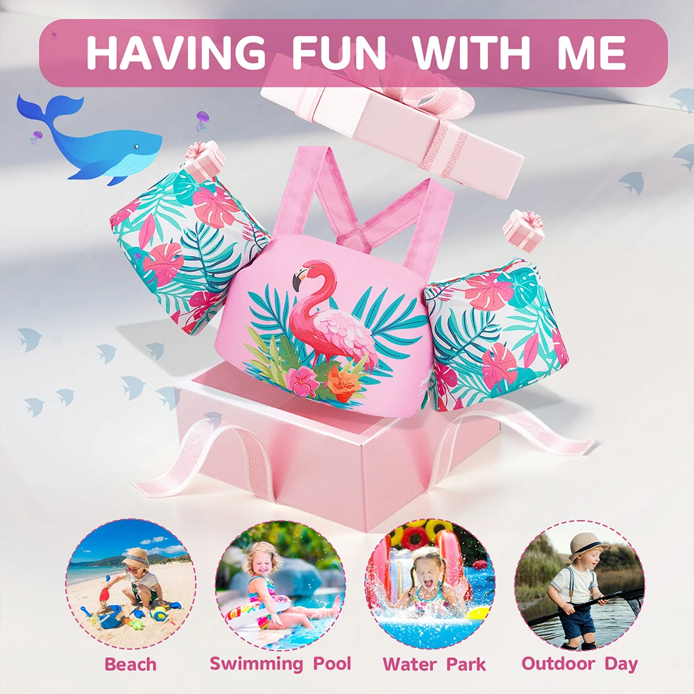 Description Picture 6 of itemBaby Float Cartoon Arm Sleeve Life Jacket Swimsuit Foam Safety Swimming Training Floating Pool Vest Swimming Equipment