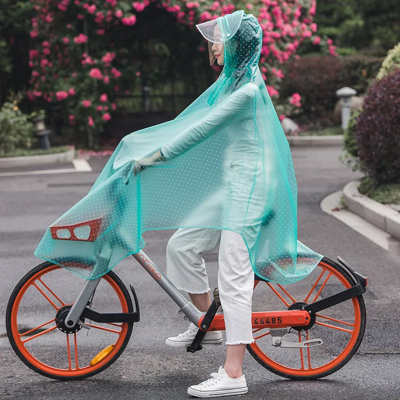 3XL Transparent Bicycle Motorcycle Raincoat Windproof Rain Poncho Impermeable Outdoor Thicken Clear Raincoat