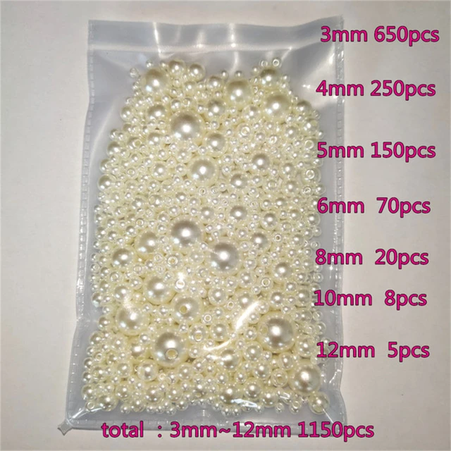 Flat Back White ABS Imitation Pearl Beads Half Round Flatback