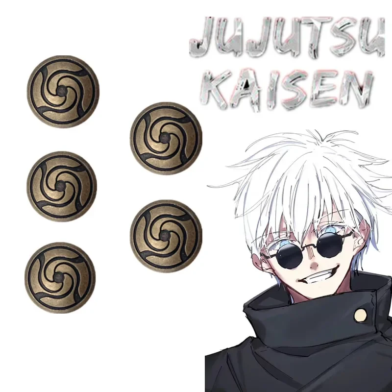 Anime Jujutsu Kaisen Gojou Satoru Nobara Kugisaki Itadori Yuuji Fushiguro Megumi Ryoumen Sukuna Cosplay Legering Knopen Materiaal