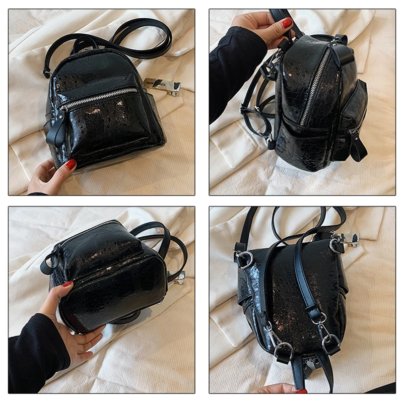 【MUCENT】GLOSSY MINI SILVER BACKPACK★韓国の人気★追跡付 MUCENT】GLOSSY MINI SILVER BACKPACK☆韓国の人気☆追跡付