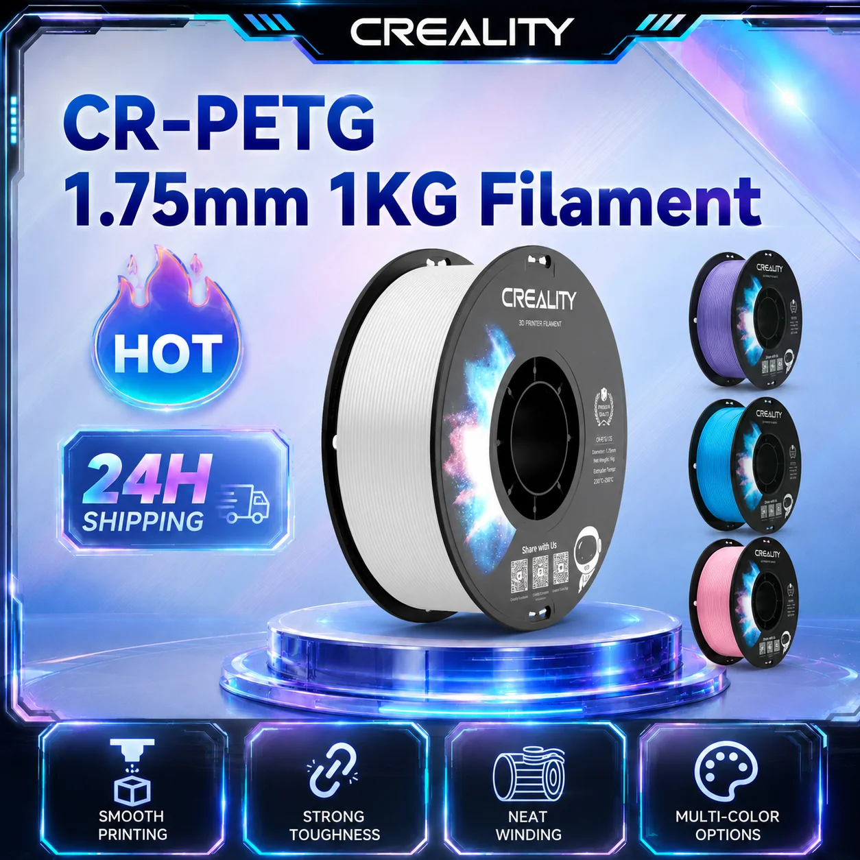 Creality CR-PETG 3D 프린터 필라멘트 1KG 1.75mm 고온 친환경 ..