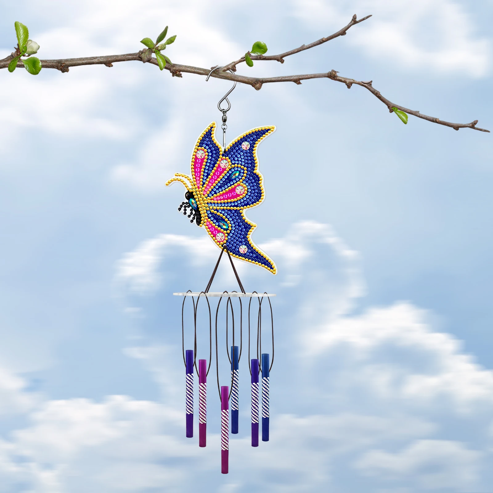 New Animal Butterfly Wind Chime DIY Diamond Painting Wind Chime Ornament 5D Diamond Mosaic Embroidery Craft Home Decoration Gift best 5D DIY Diamond Painting