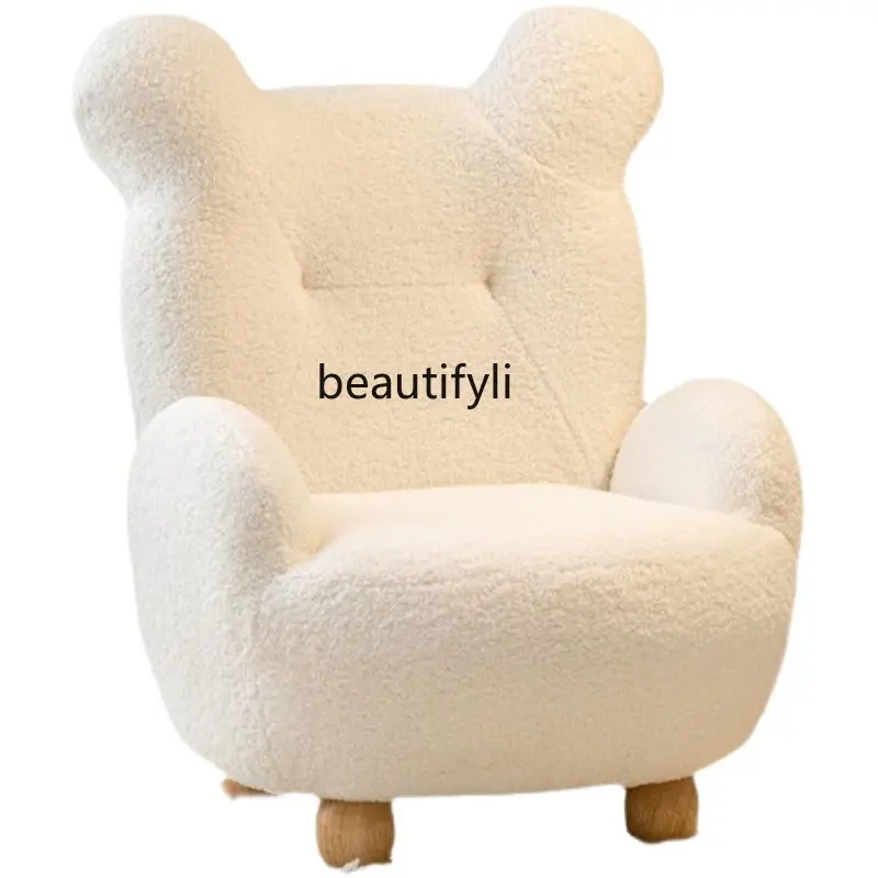 

Sofa Chair Cute Single Cartoon Seat Mini Lazy Small Sofa Lambswool Simple