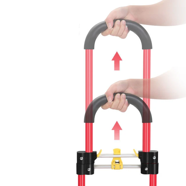 Erős Pólus Összecsukható Bevásárlókosár Kocsi Könnyű Hordozható, Összecsukható, Dolly Csapágy 200 Kg -Os Utazási Poggyászhoz - Image 4