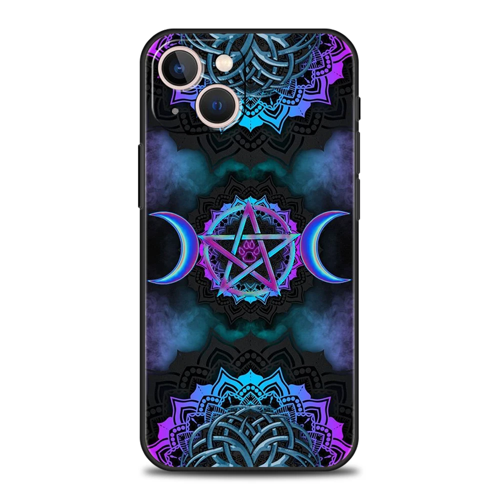 Hexen Mond Tarot Mystery Totem Handy hülle Abdeckung für iPhone 16 15 14 13 12 Pro max xr xs 11 7 8 plus stoß feste Silikon hülle – Detail 4
