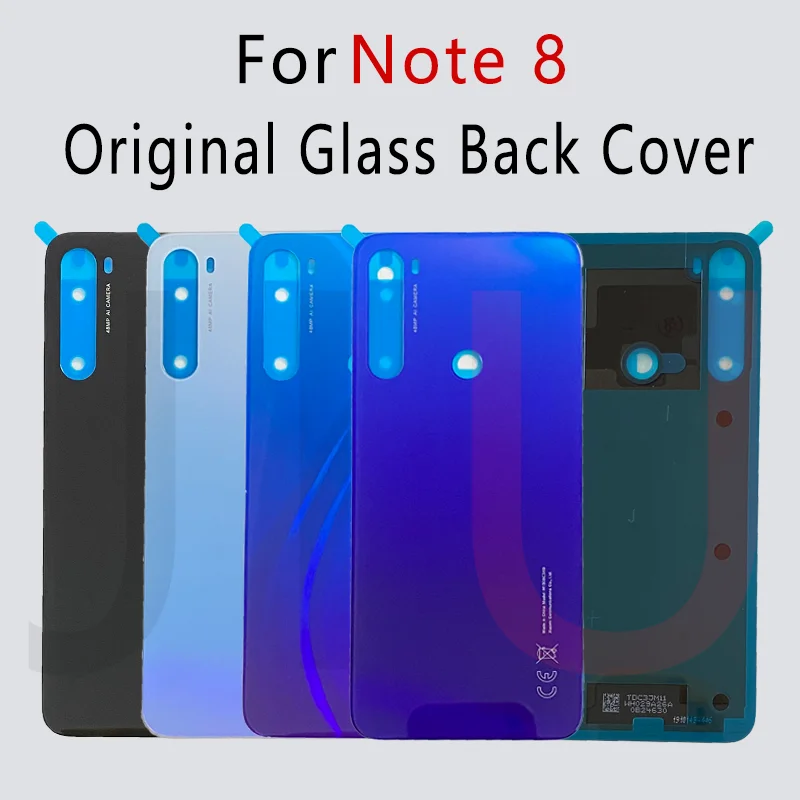 

100% Original For Xiaomi Redmi note 8 Battery Back Cover Glass Housing Door Rear Case redmi note 8t/Note 8T Replacement Parts