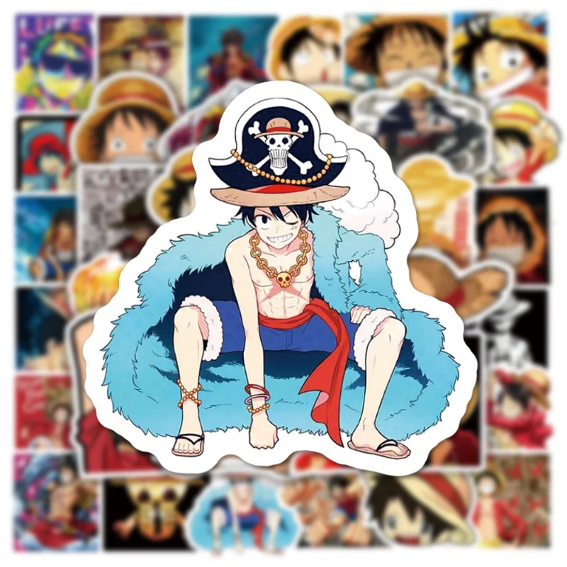 Monkey D. Luffy One Piece Hat Weatherproof Anime Sticker Car Decal 3,6,8  3 sizes for choice. - AliExpress