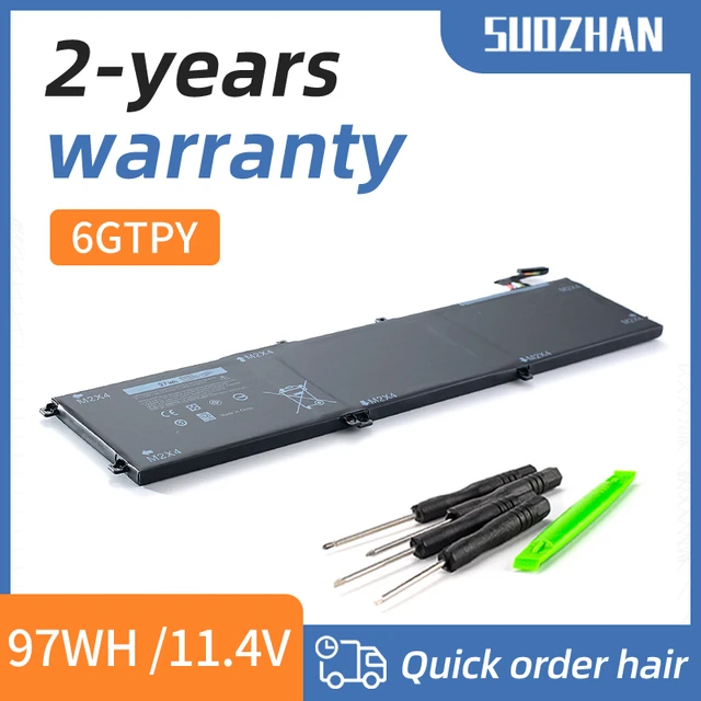 97WH 6GTPY Laptop Battery For Dell XPS 15 9560 7590 Precision