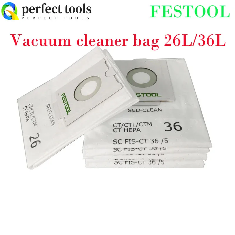 Original German FESTOOL Dry Ground Vacuum Cleaner Dust Bucket CT 26/36 Cloth Bag Disposable Filter   Vacuum Cleaner Accessories austrian and german masterworks